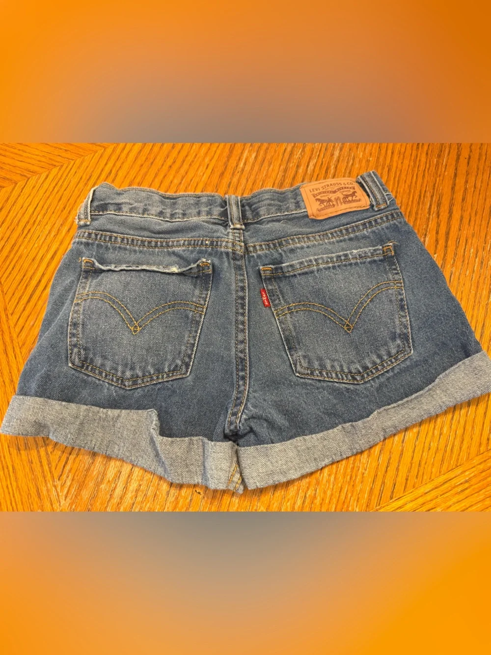 Levi's Light Blue Girlfriend Denim Shorts